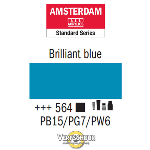 Amsterdam Acrylverf tube kleur:564 (120 ml Briljantblauw) serie:*