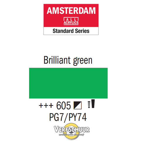 Amsterdam Acrylverf tube kleur:605 (120 ml Briljantgroen) serie:*