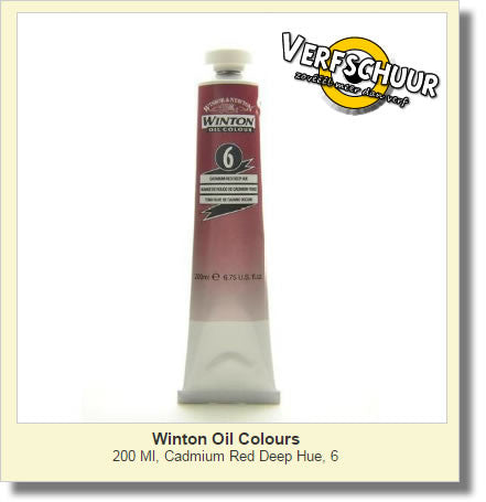 W&N. WINTON OIL COL. TUBE 200 ML. cadmium red deep 06 1437098