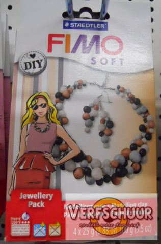 Fimo Soft DIY juwelenset (4x25g)'Pearl' 8025 08