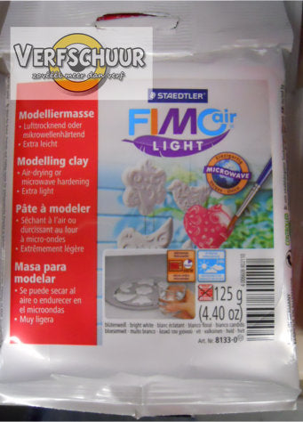 Fimo air light boetseerklei microwave 125 gr, wit  8133-0