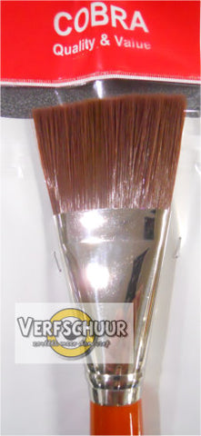 Cobra olie en acrylverf penseel plat filament lange steel 976-48