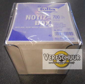 Folia Notiz-Box 9x9cm 700v wit 9910