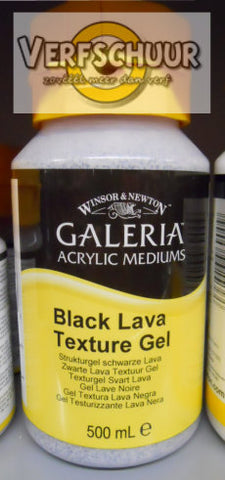 W&N. GALERIA ACRYLIC Black Lava Text. GEL 500 ML.