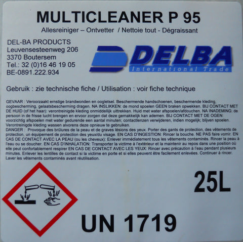 P95 industrieel allesreiniger - ontvetter Multicleaner 25L