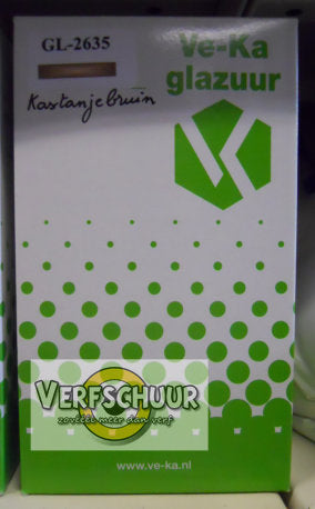 Ve-Ka poederglazuur kastanjebruin glans steengoed 500gr GL-2635