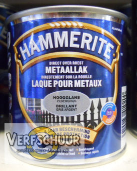 Hammerite Hoogglanslak zilvergrijs 250ml