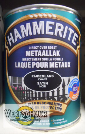 Hammerite Metaallak Zijdeglans zwart 750ml