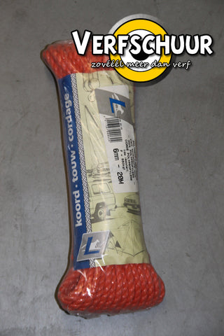 PP koord oranje 550kg 6mm-20m