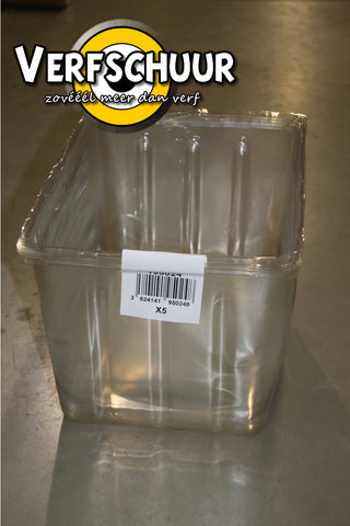 Wegwerpverfbak transp. 12L 195024 5 stuks