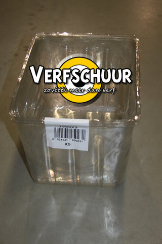 Wegwerpverfbak transp. 8L 195023 5 stuks