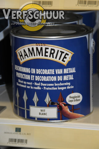 Hammerite Hoogglanslak wit 2.5L