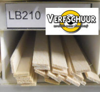 Balsa ligger rechthoek 1000x2x10mm LB210