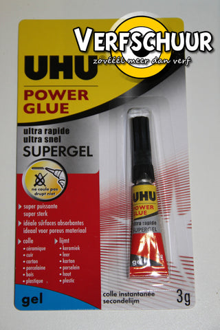 UHU Lijm Power Glue ultra snel Pipette 3gr