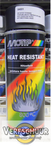 MOTIP Heat resistant spray 650° (800°) 400ml 04031 ZWART