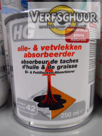 HG Olie- & vetvlekken absorbeerder 250ml (product 42)