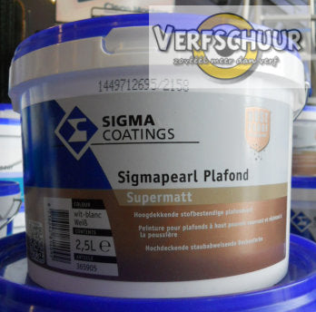 Sigmapearl plafond super mat wit 2,5L