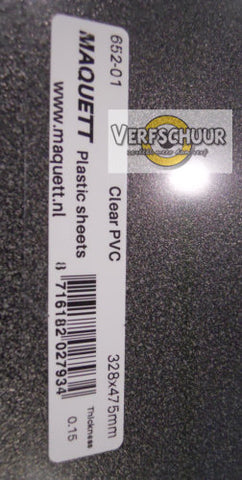 A3 Glashelder PVC 0.15mm 652-01