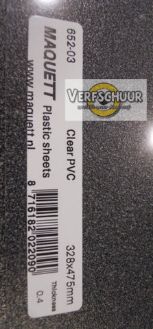 A3 Glashelder PVC 0.40mm 652-03
