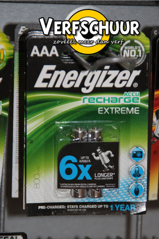 Energizer recharge extreme accu 800mAh AAA 2 stuks