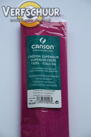 Canson crepepapier topkwaliteit framboos 0.5x2.5m 200002406