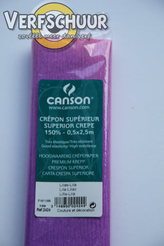 Canson crepepapier topkwaliteit lila 0.5x2.5m 200002424