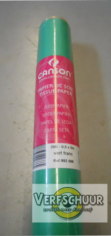Canson zijdepapier grasgroen 20g 0.5x5m 200992666