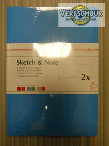 Hahnemühle Sketchbook groen/blauw A5 125gr 2x20vel