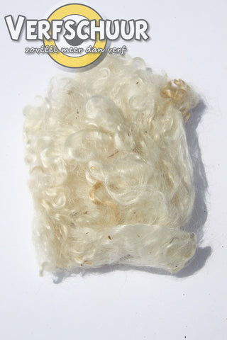 White corriedale tight curly wool (cream) haar