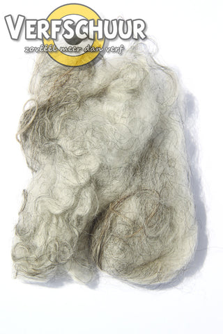 White corriedale tight curly wool (salt and pepper) haar