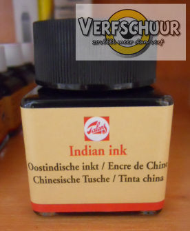 Oostindische inkt flacon Royal Talens 30 ml Zwart