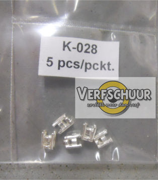 Silver bezel d3mm round cut 5st fijnzilver zetting K-028