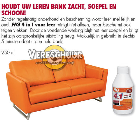 HG 4 in 1 voor leer 250ml