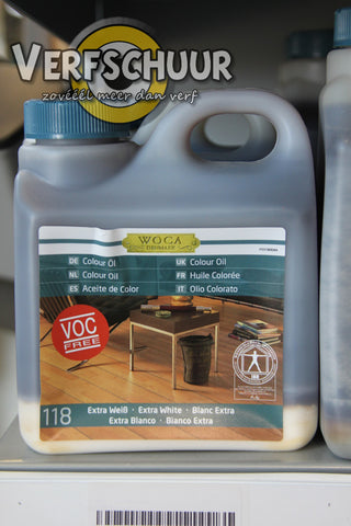 WOCA Master Colour oil extra wit 118 1L