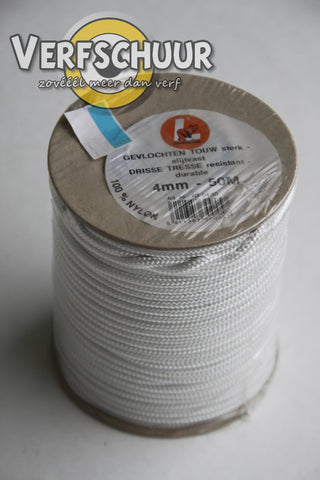 Gevlochten touw 100% nylon 4mm-50m