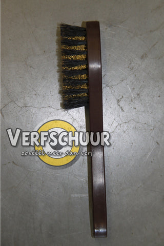 Schoenborstel zwart haar+koper