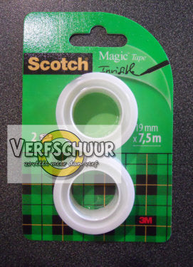 Scotch Magic plakband 2rol 19mmx7.5m