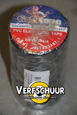 PVC electrical tape 0.12mmx19mmx33m zwart 8 STUKS 086810