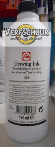 Watervaste tekeninkt flacon Royal Talens 490 ml Ultramarijn
