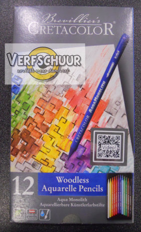Cretacolor Aquarelle Pencils Woodless Assort. 12st 250 12